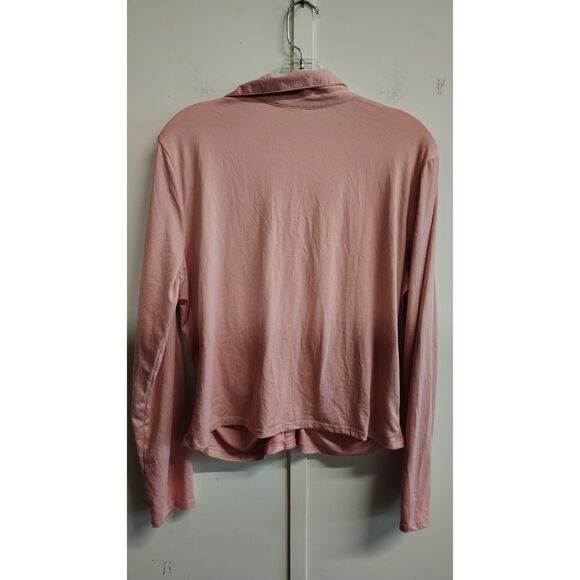 No Boundaries Women's Pink XXL Long Sleeve Button-Up Blouse - Picture 2 of 6